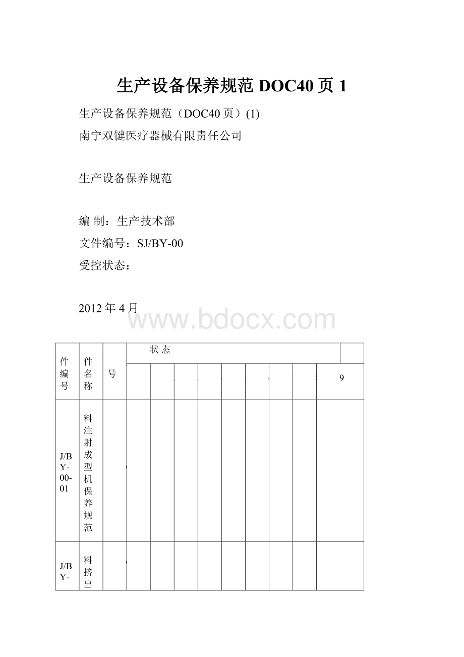 生产设备保养规范DOC40页1.docx