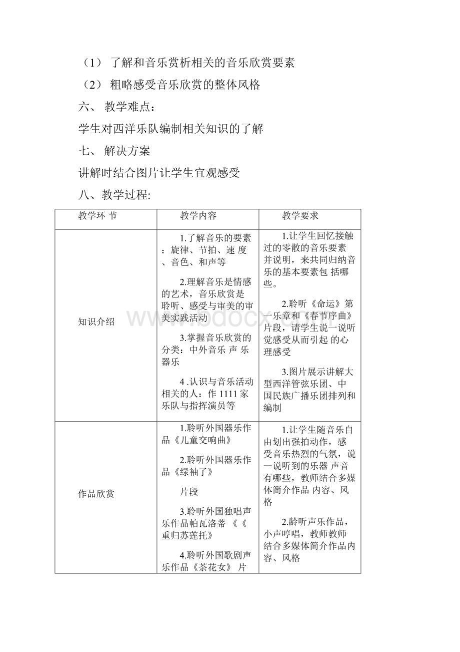 教案 幼儿师范 音乐基础版 欣赏教育 中职教育doc.docx_第2页