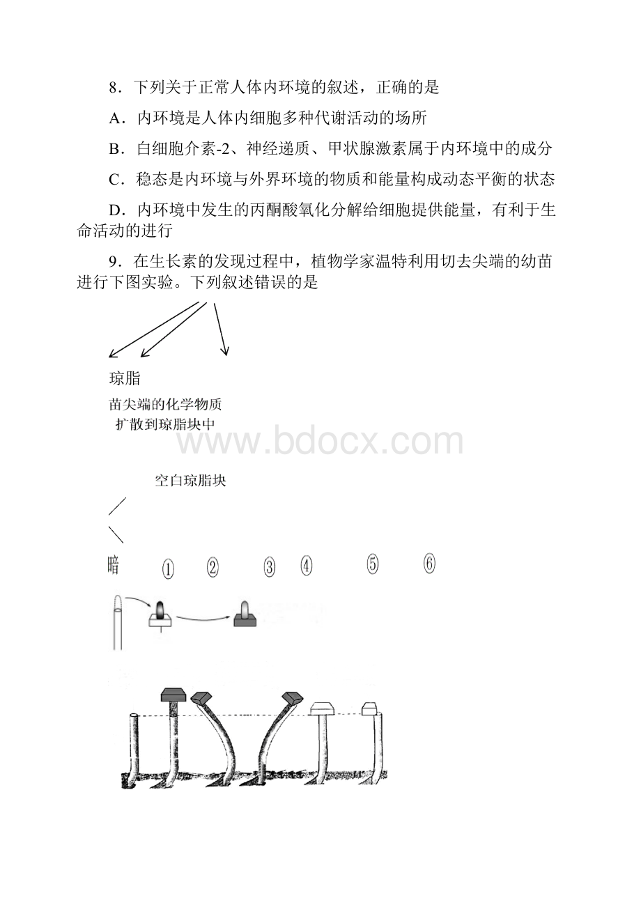 学年浙江省浙南名校联盟高二上学期期末联考生物试题 Word版.docx_第3页