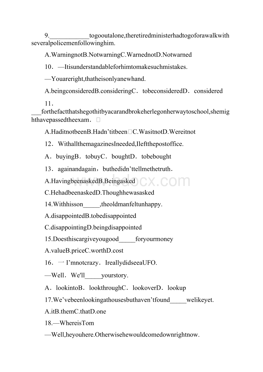 高二英语上册期末试题Word文档格式.docx_第2页