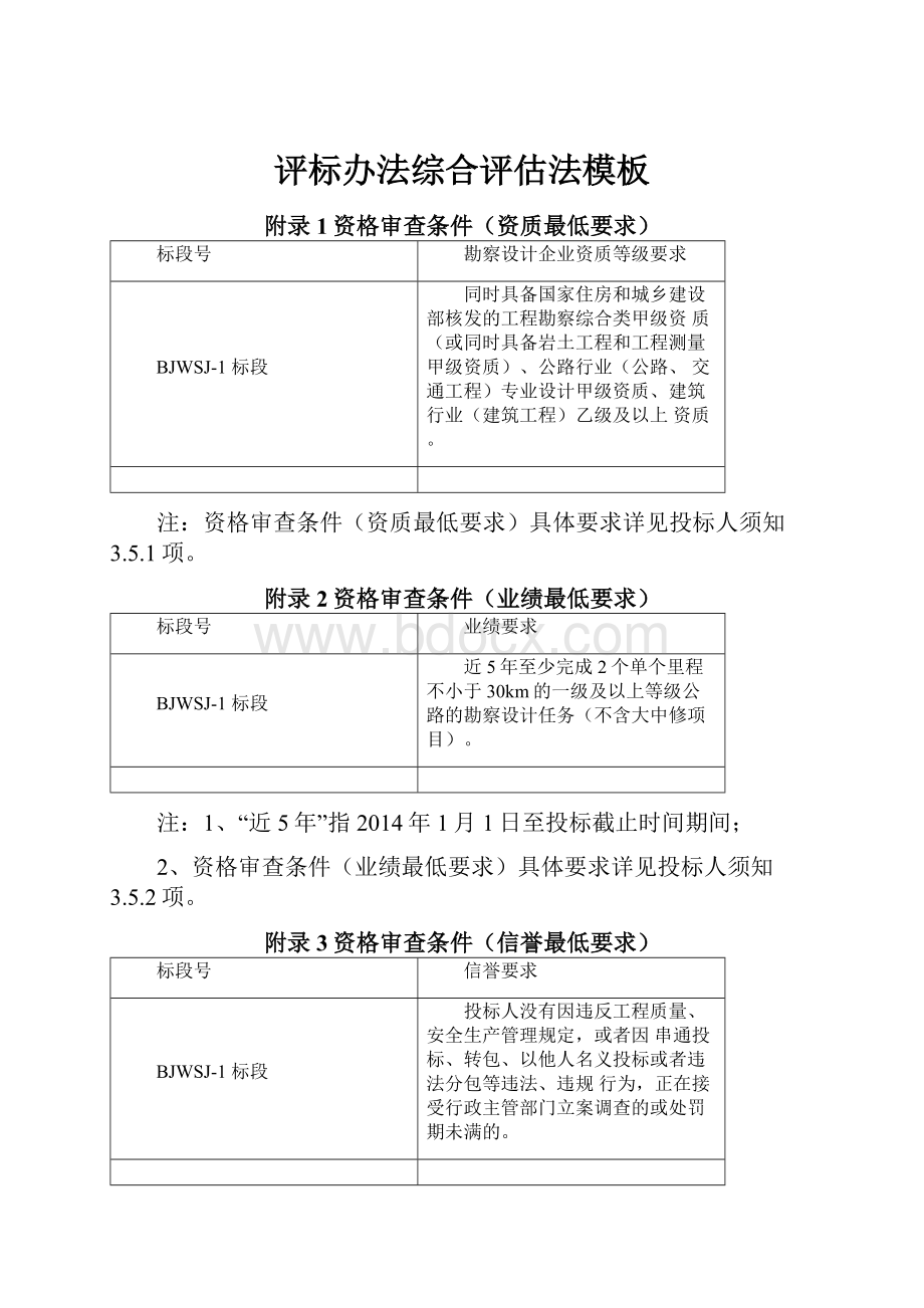 评标办法综合评估法模板.docx