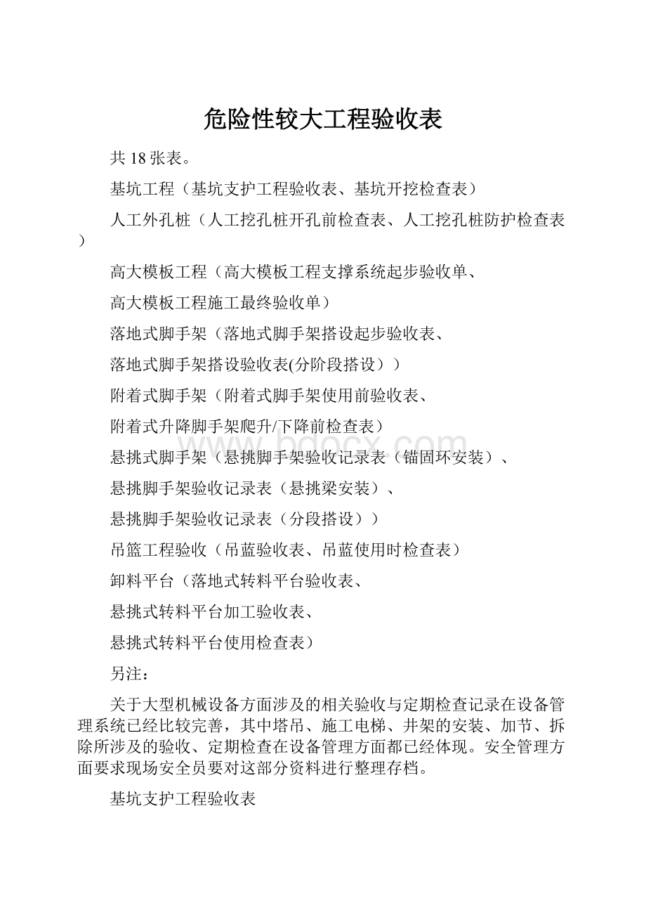 危险性较大工程验收表.docx_第1页