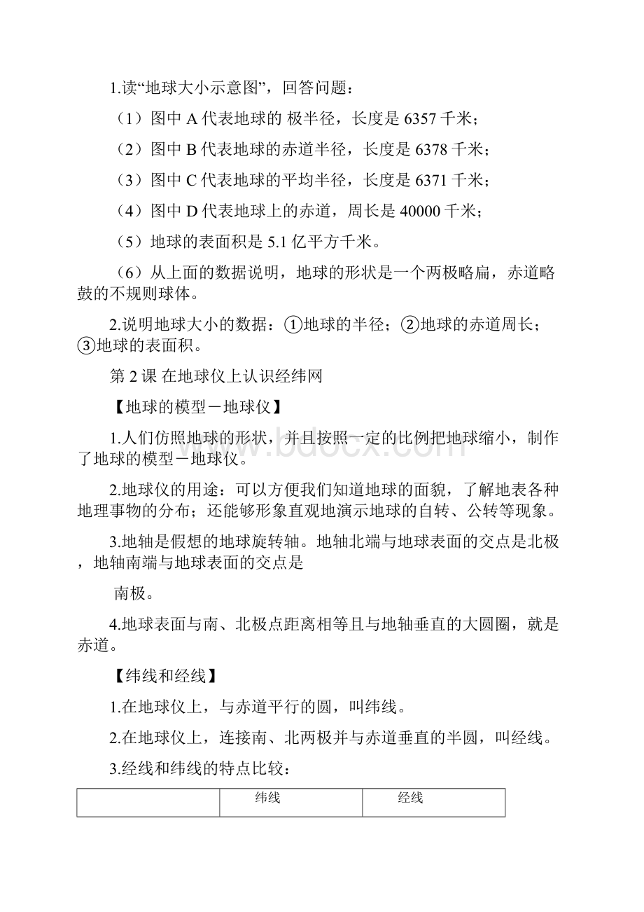 版商务星球版地理七年级上册期末复习提纲word下载1.docx_第2页