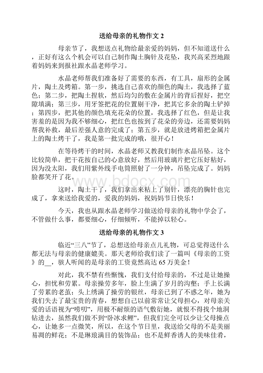 送给母亲的礼物作文10篇.docx_第2页