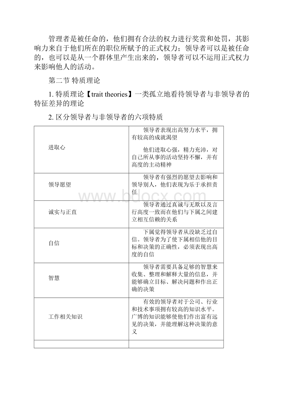 罗宾斯《管理学》第十七章笔记领导18页文档资料.docx_第3页