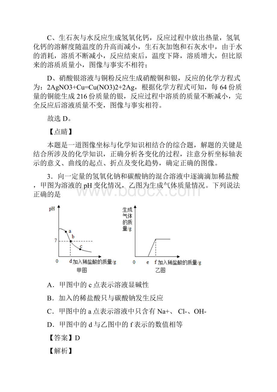 九年级化学化学图像题汇编试题经典Word文档格式.docx_第3页