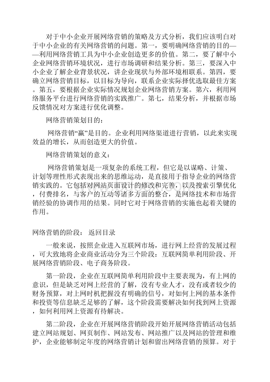 中小企业的网络营销的策略和运行方式策划书Word格式.docx_第2页