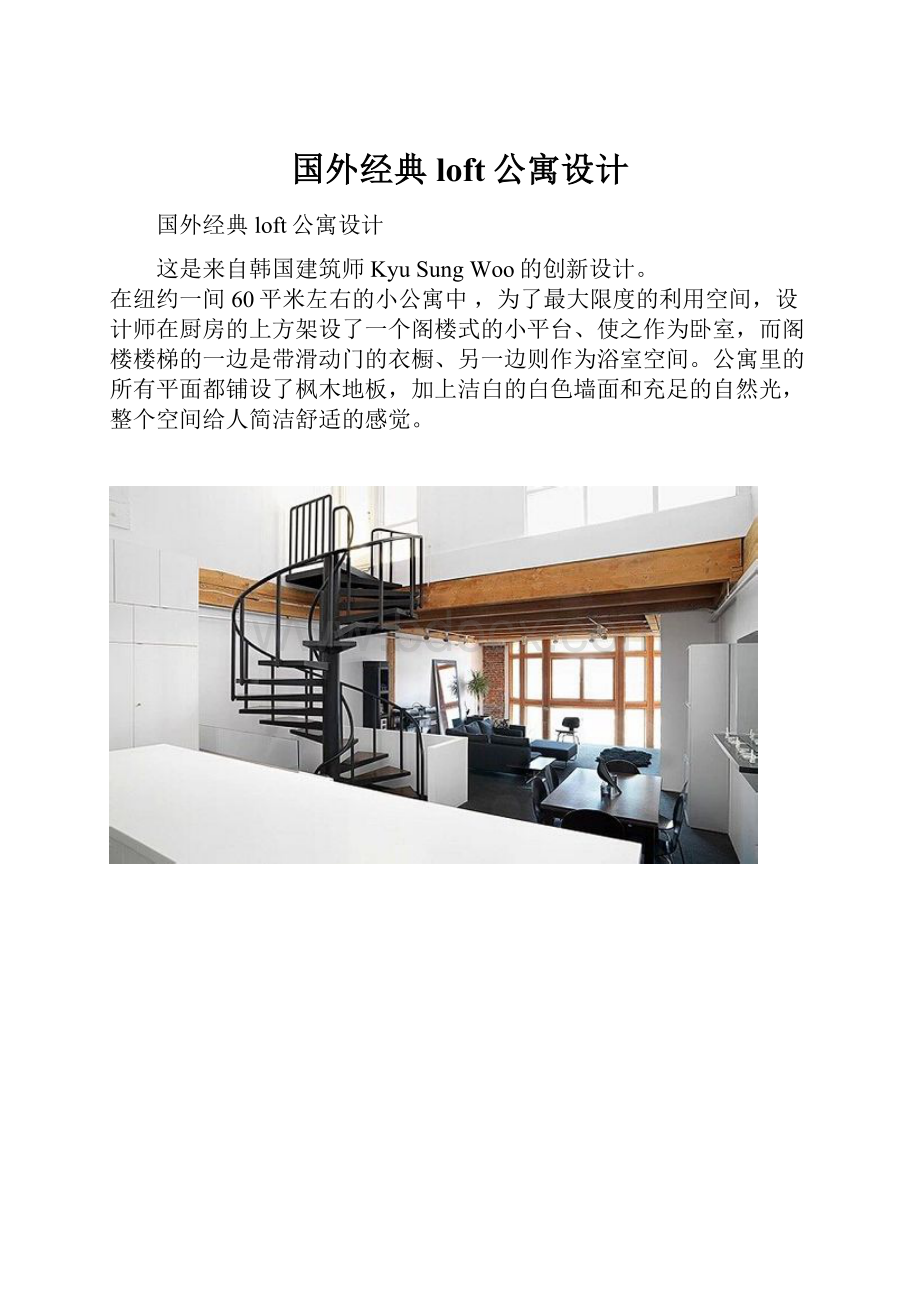 国外经典loft公寓设计.docx_第1页