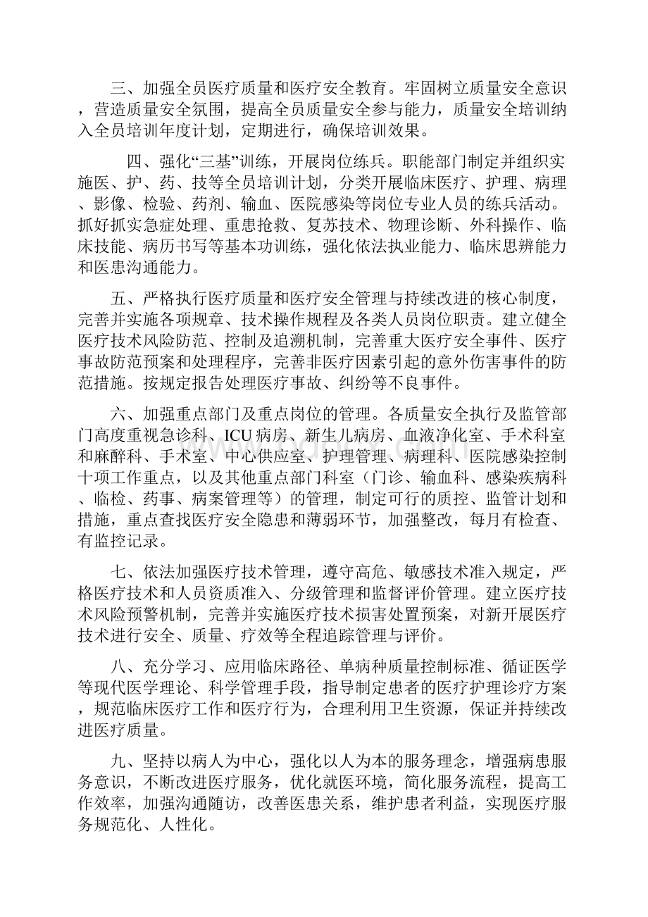 医院医疗质量安全管理与持续改进实施方案精选版.docx_第2页