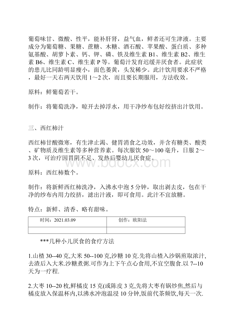 小儿健脾消食药膳之欧阳法创编Word文档格式.docx_第3页