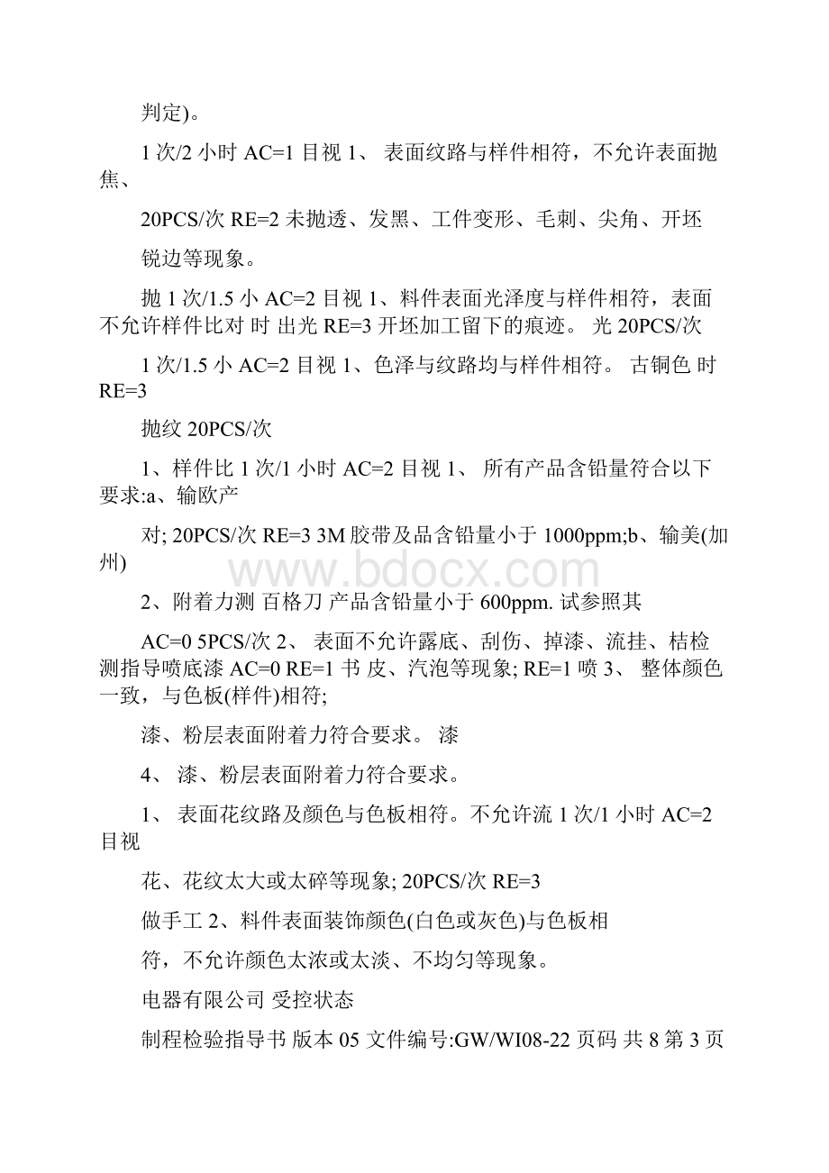 灯具制程检验指导书.docx_第3页