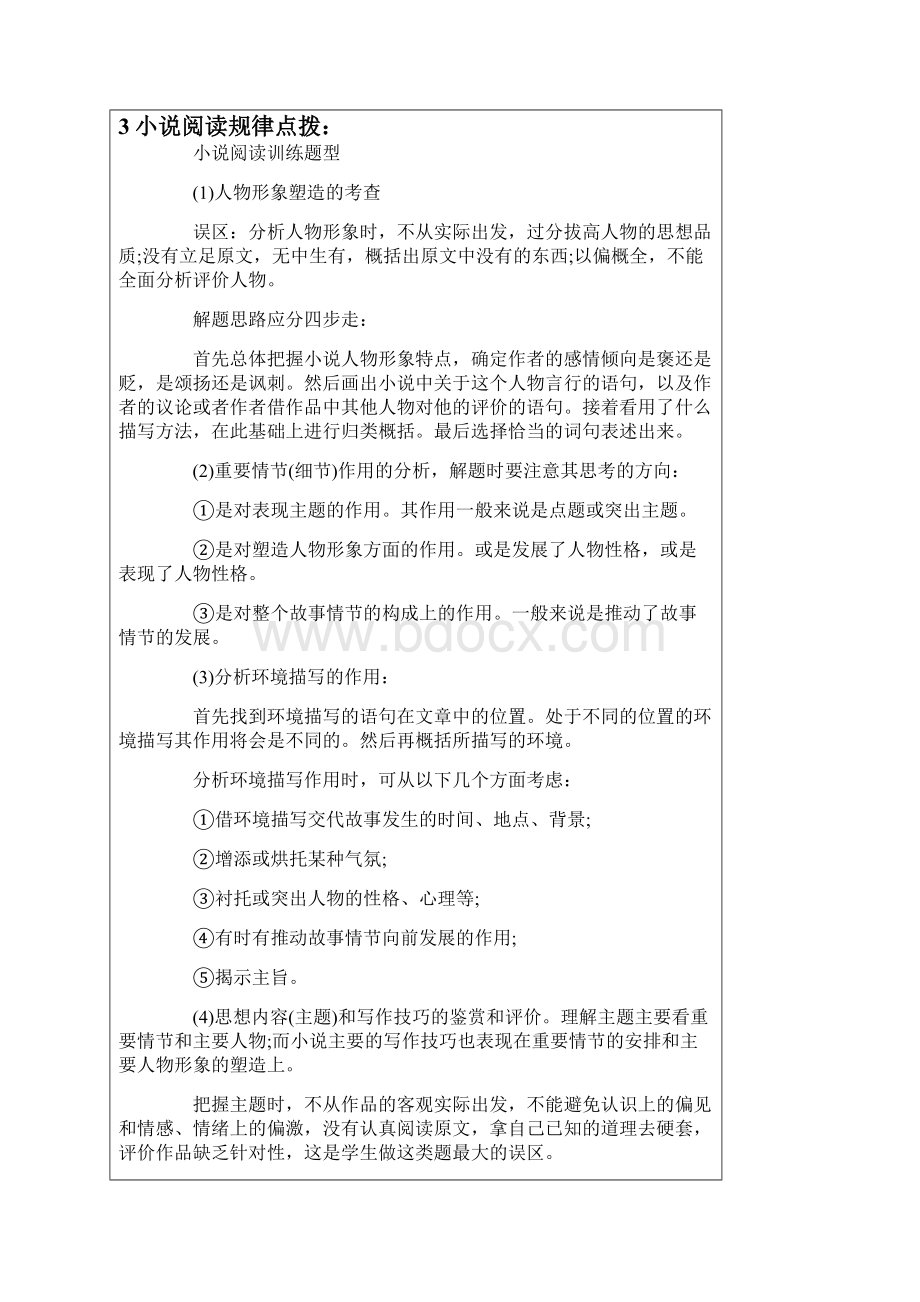 高考语文小说阅读题型及答题技巧整理版doc.docx_第3页