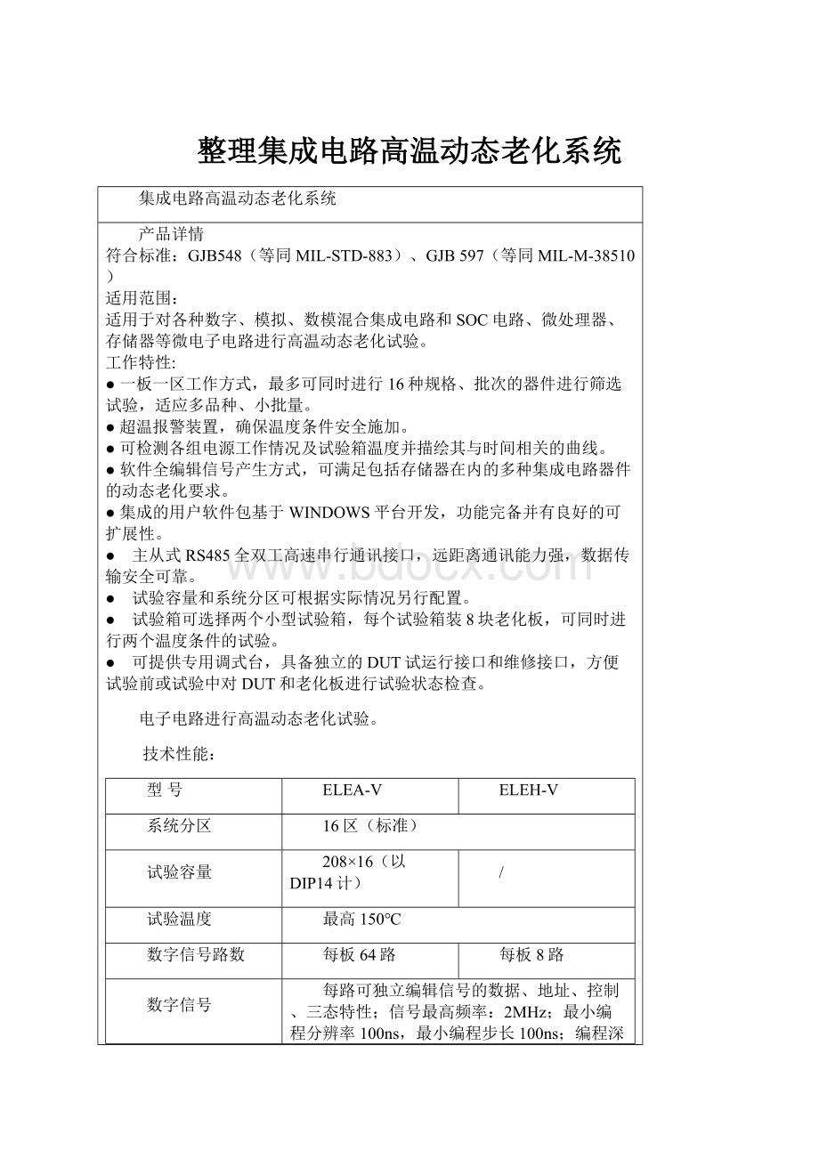 整理集成电路高温动态老化系统Word格式文档下载.docx