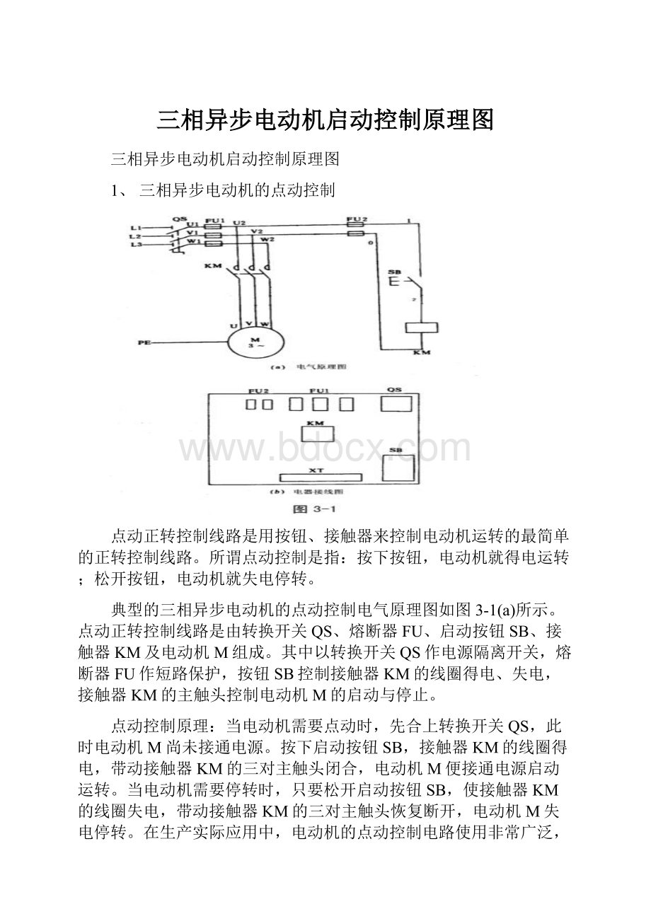 三相异步电动机启动控制原理图Word格式文档下载.docx_第1页