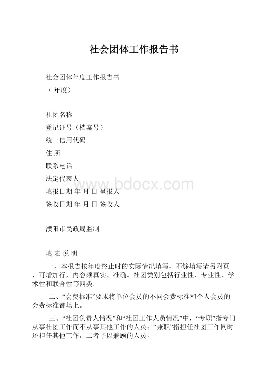 社会团体工作报告书.docx