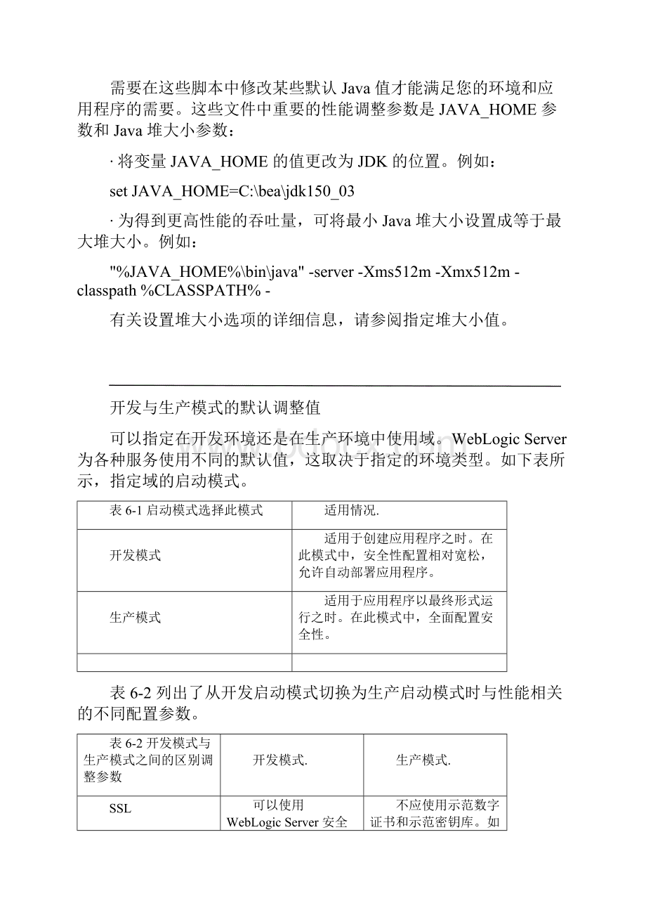 WebLogic Server 性能及调优调优 WebLogic Server.docx_第2页