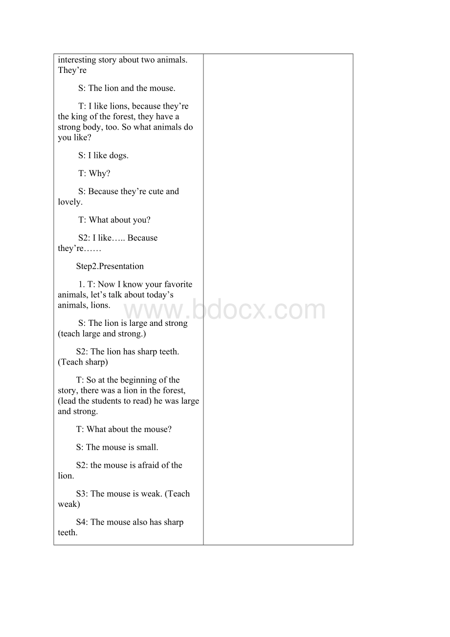 牛津译林版英语6下Unit 1 The lion and the mouseWord文档下载推荐.docx_第2页