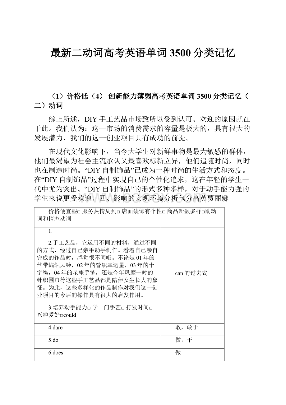 最新二动词高考英语单词3500分类记忆Word文档格式.docx_第1页