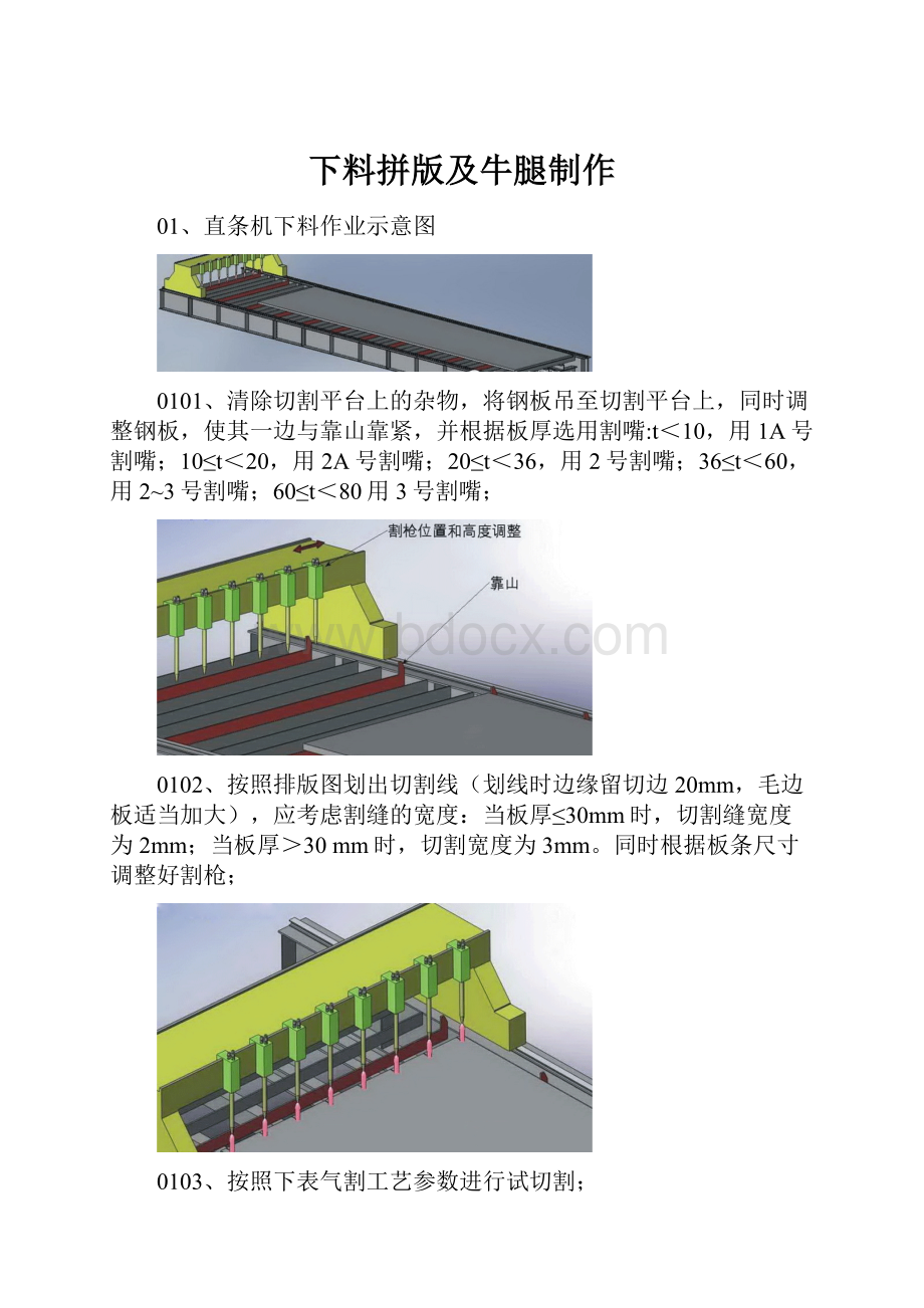 下料拼版及牛腿制作.docx_第1页