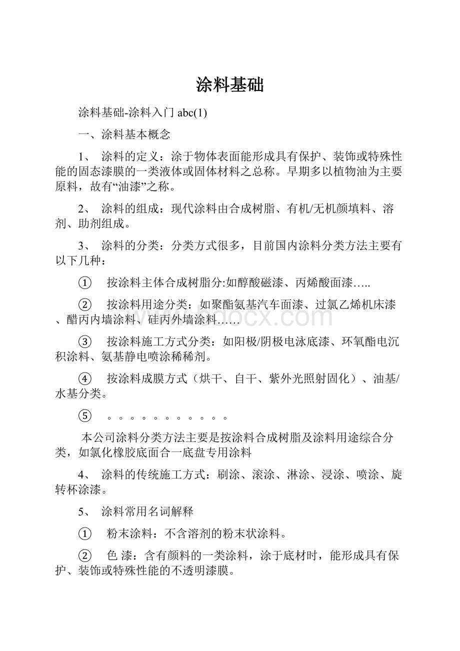 涂料基础Word文档格式.docx_第1页