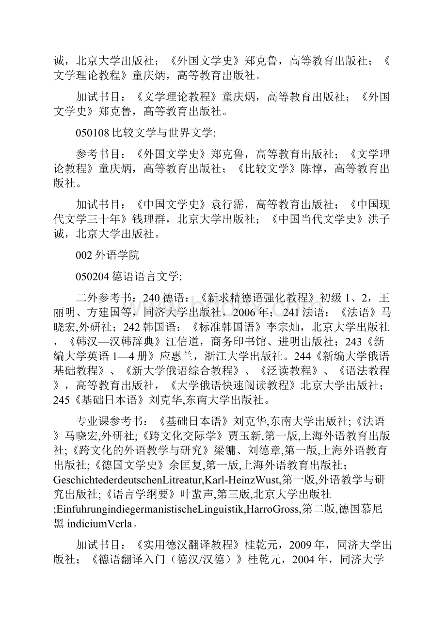 青岛大学硕士生初试考试范围.docx_第2页