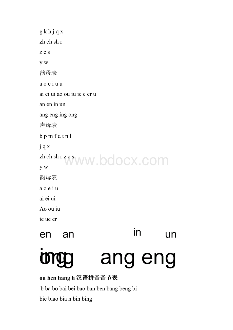 汉语拼音字母表完整版可A4打印DOC.docx_第2页