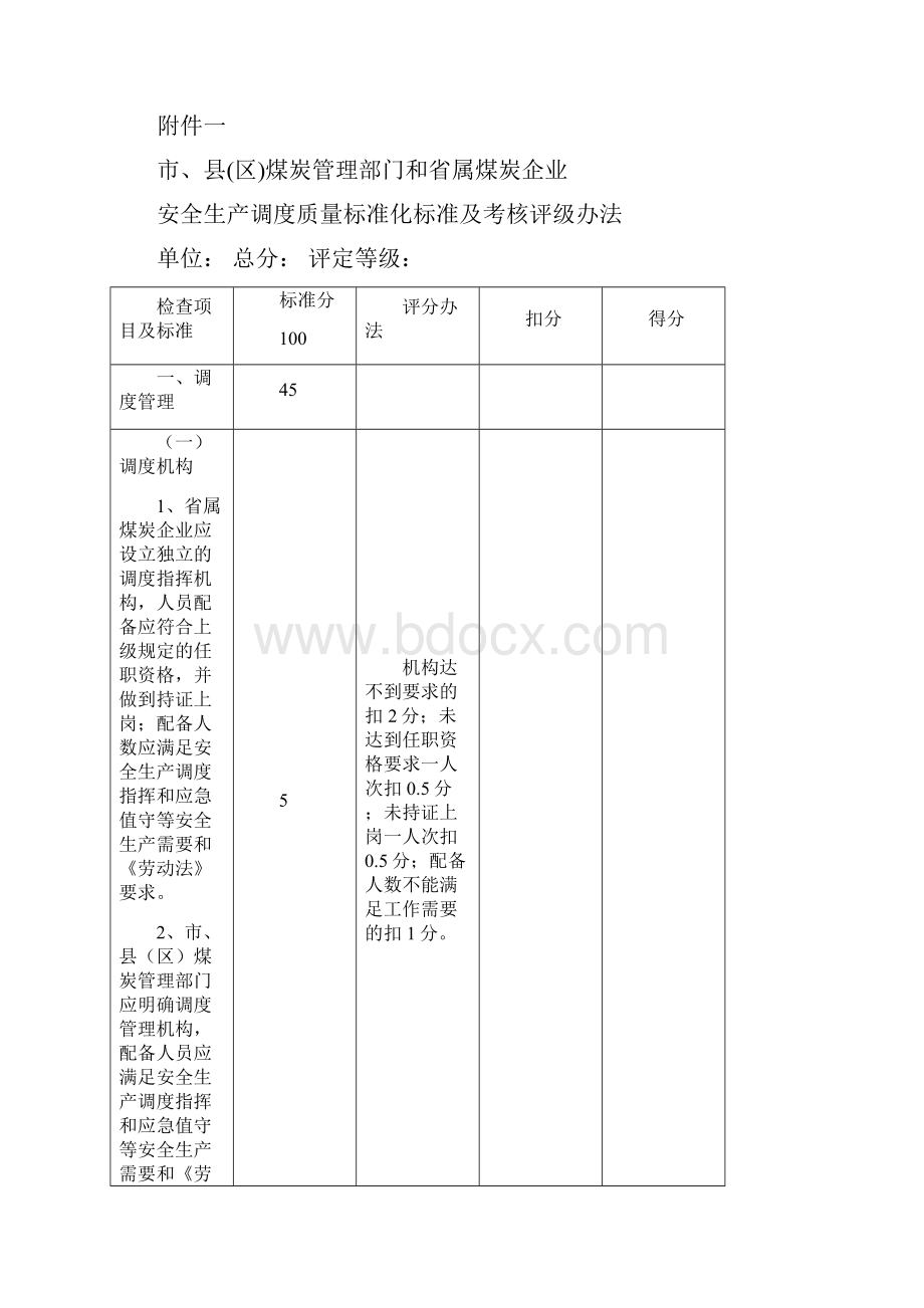 山东省煤矿安全生产调度质量标准化标准Word格式.docx_第3页