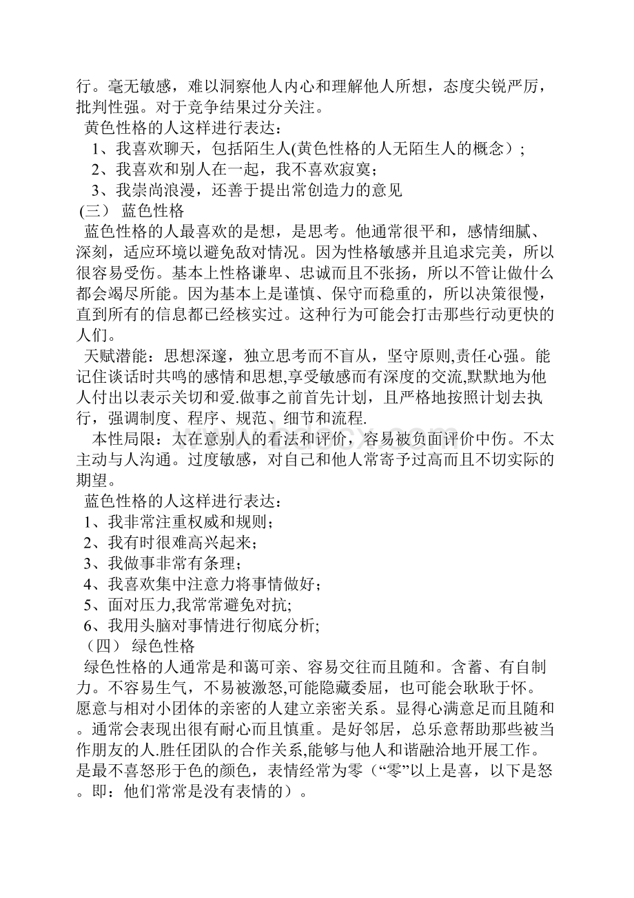 性格色彩分析精选文档Word文档下载推荐.docx_第2页