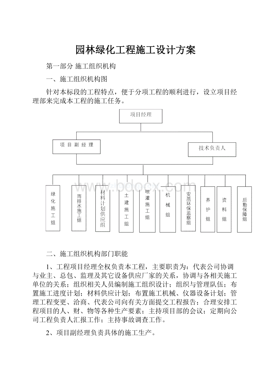 园林绿化工程施工设计方案Word文件下载.docx