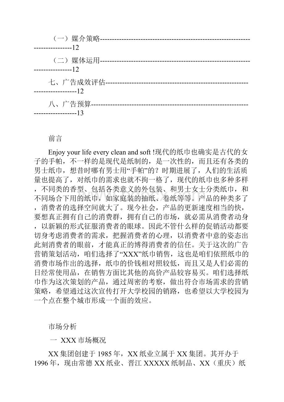 XXX纸巾广告策划方案.docx_第3页