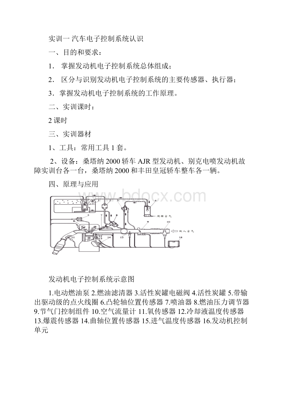 汽车发动机电控系统检修实训指导书剖析Word文件下载.docx_第2页