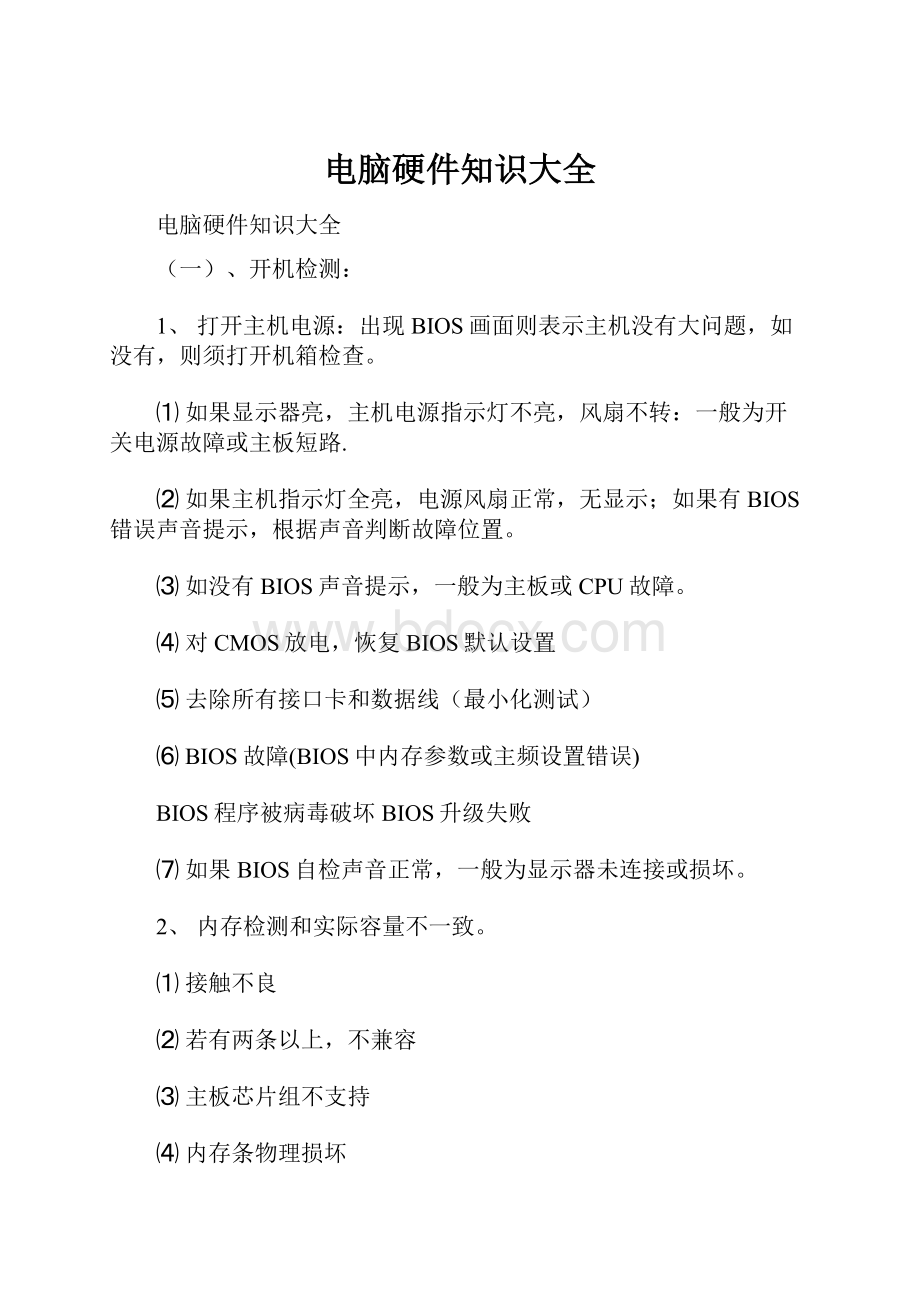 电脑硬件知识大全文档格式.docx