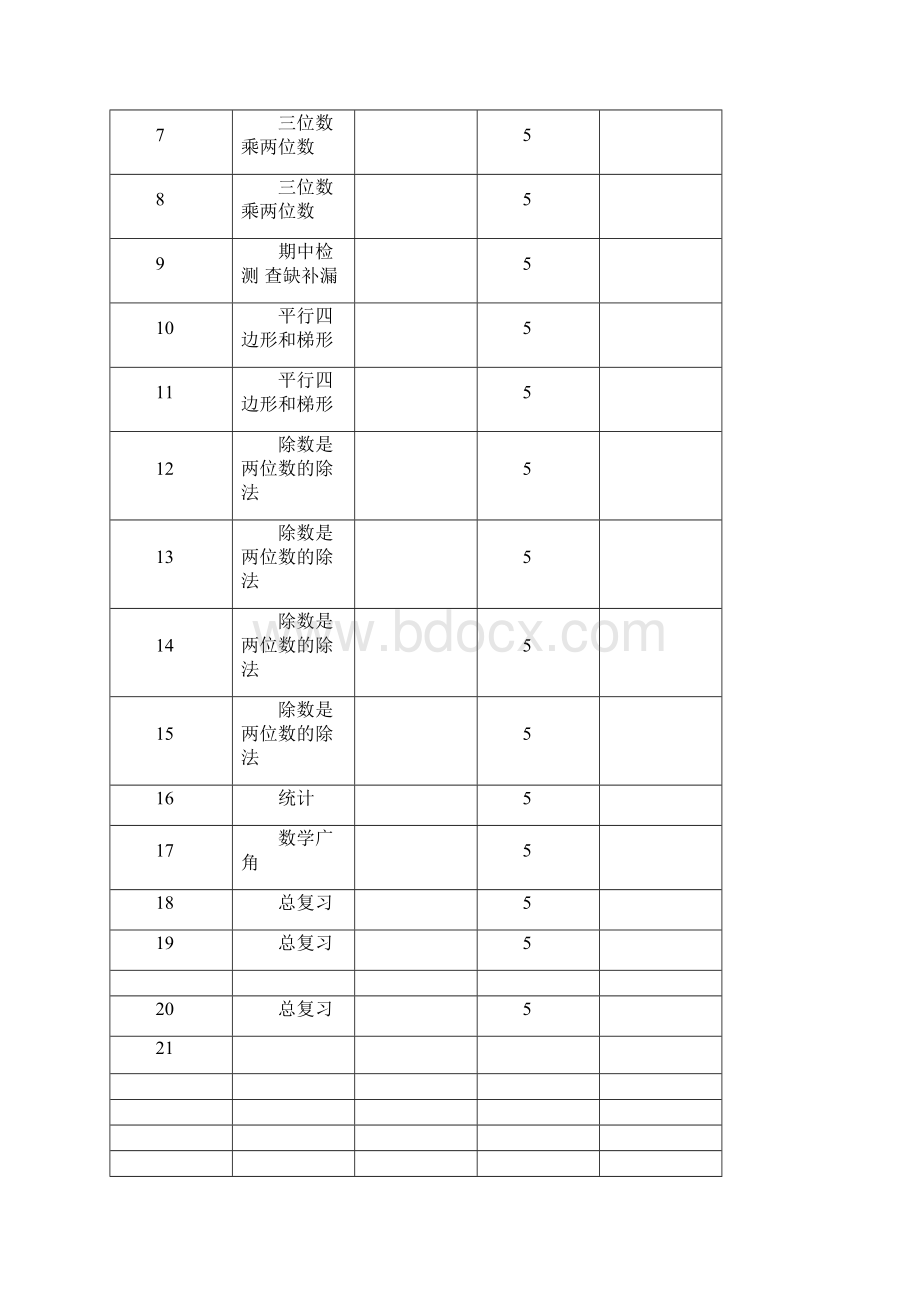 人教版四年级上册数学全册教案表格式.docx_第2页