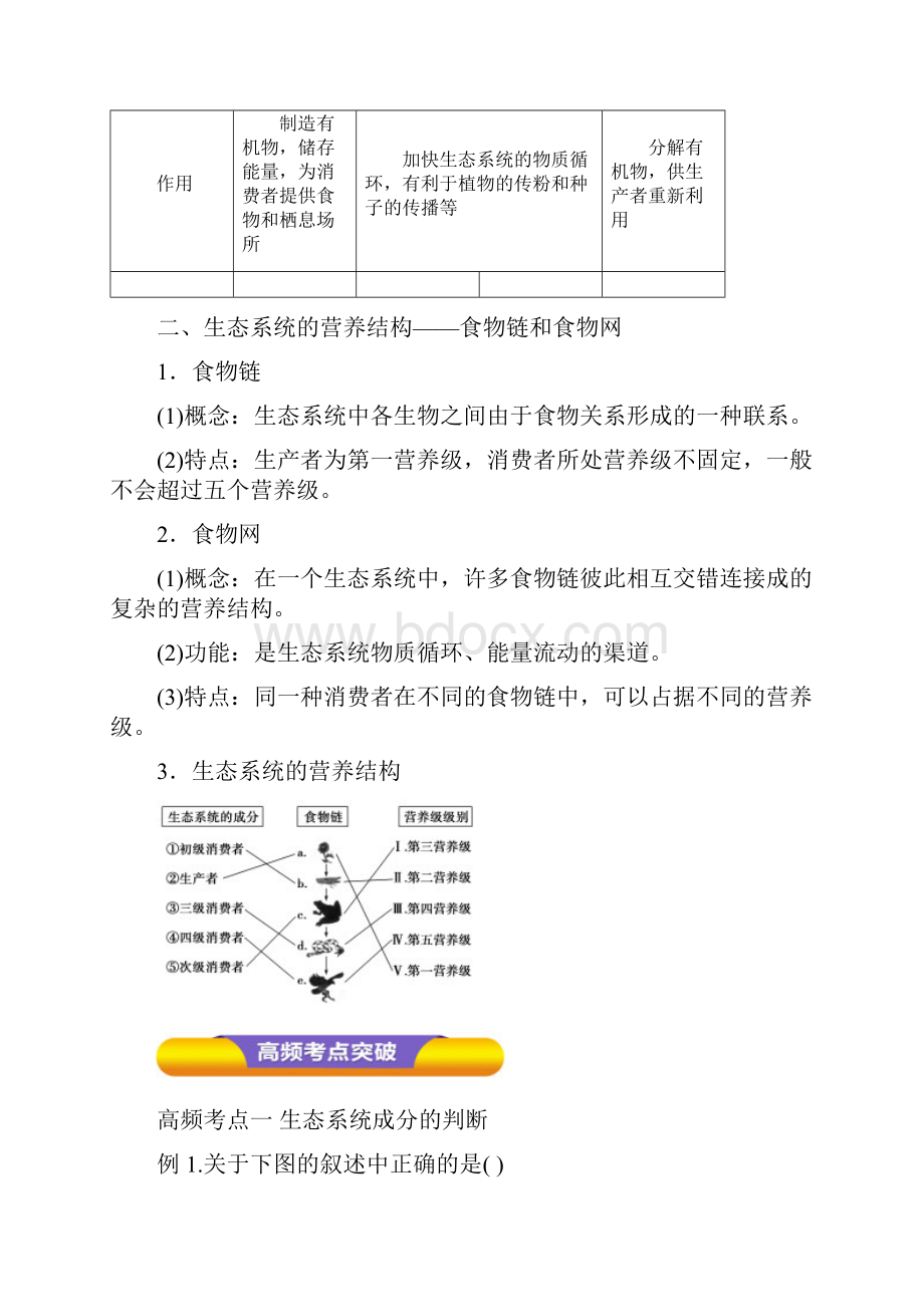 届高考生物一轮复习精品导学案专题93 生态系统的结构解析版.docx_第2页