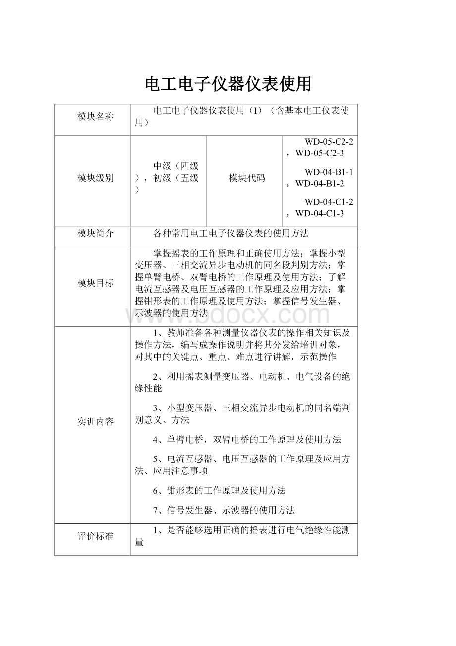 电工电子仪器仪表使用.docx