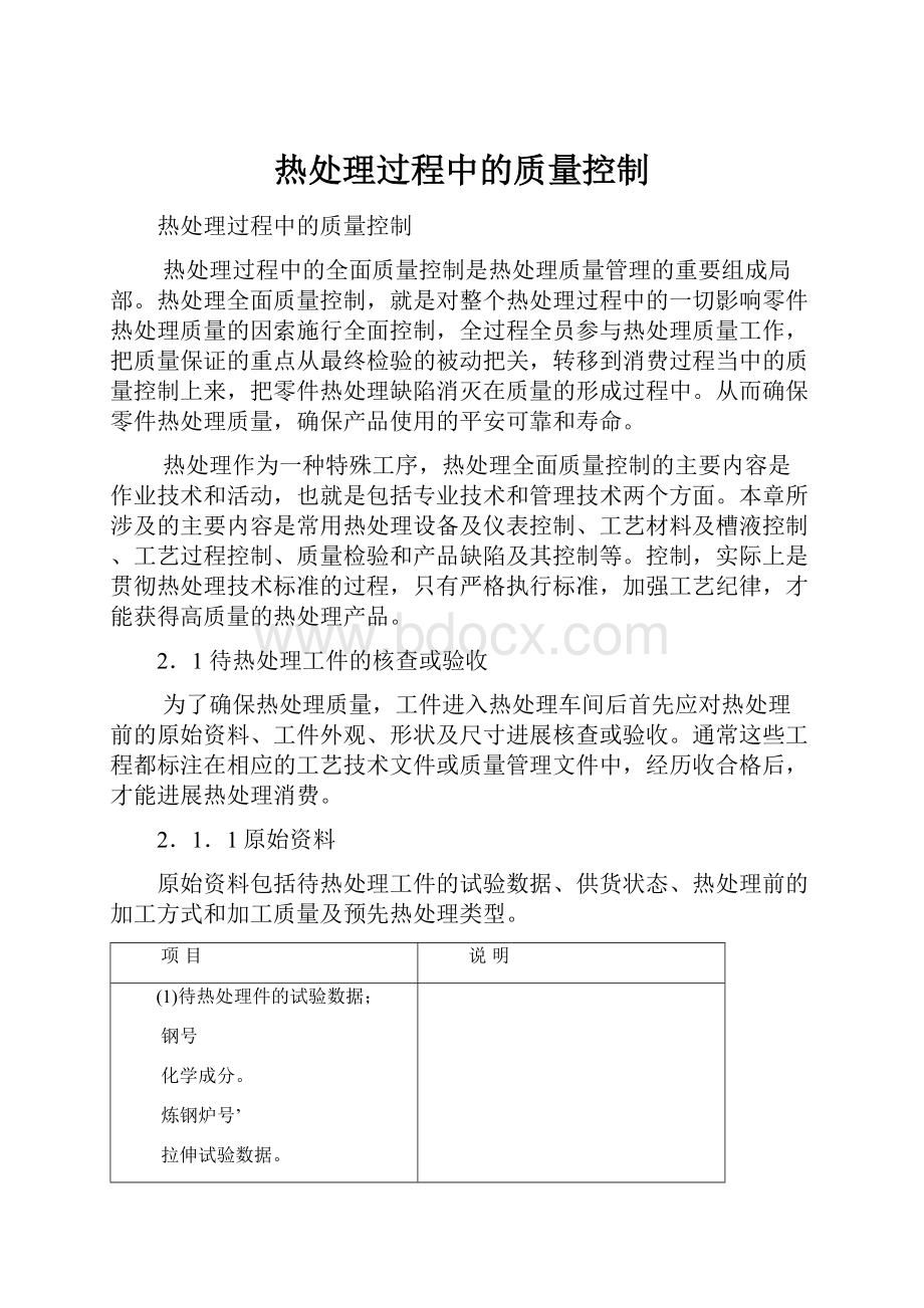 热处理过程中的质量控制.docx_第1页