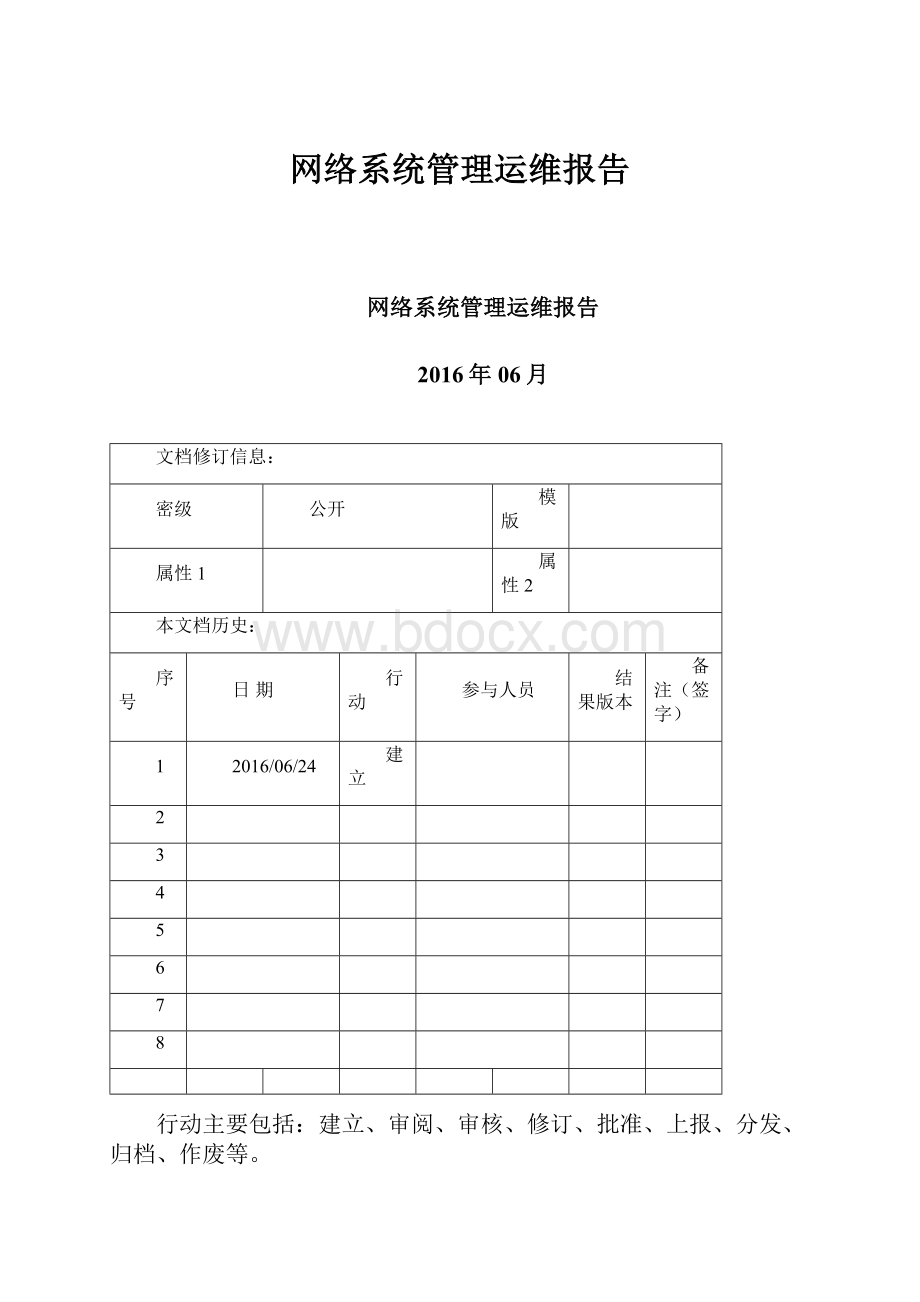 网络系统管理运维报告Word格式.docx