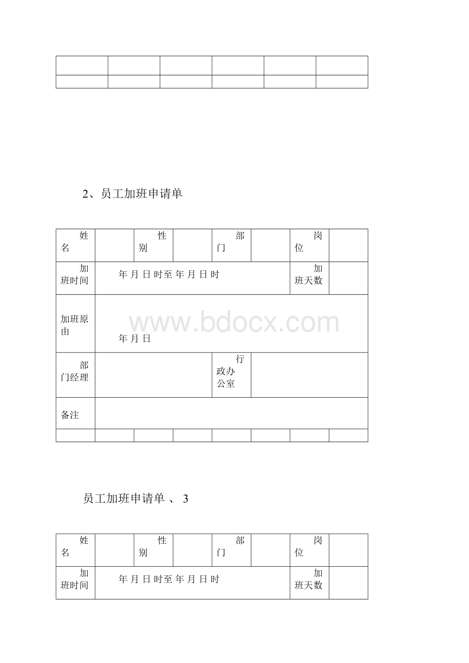 企业常用各类表格模板详细完整Word格式文档下载.docx_第2页