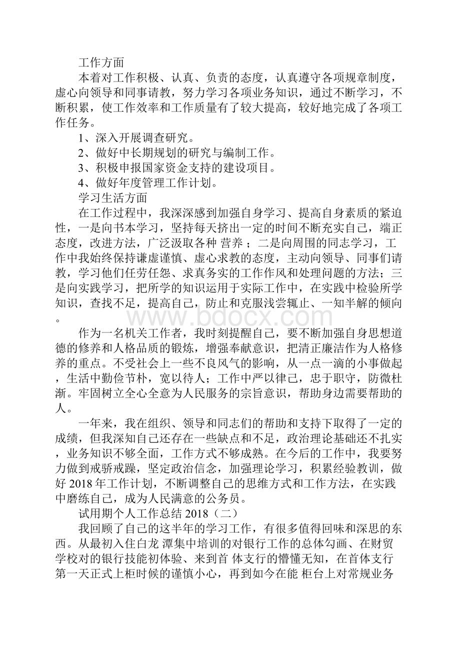 试用期个人工作总结通用版Word格式文档下载.docx_第2页