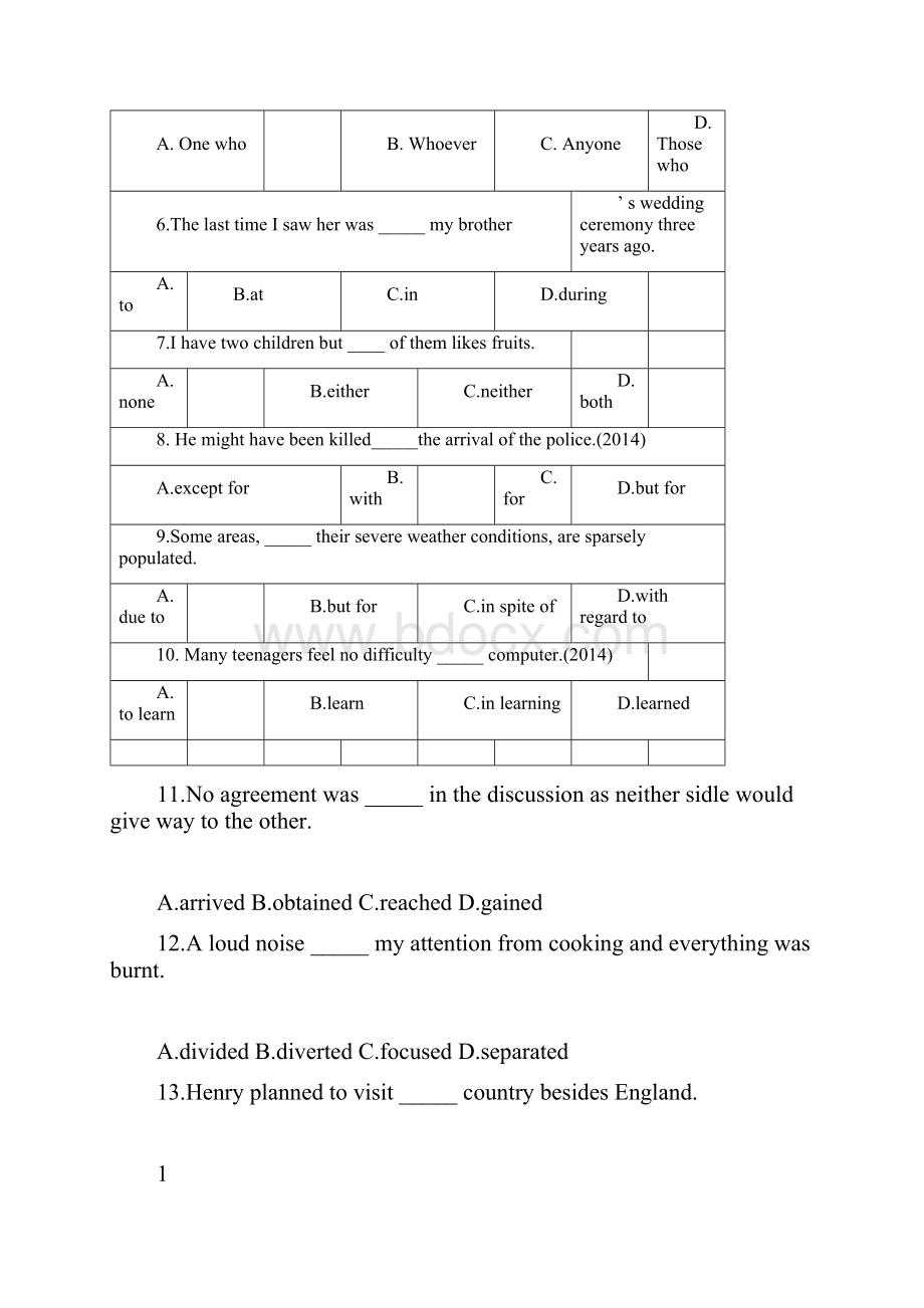 完整word版河南专升本公共英语真题及答案docx.docx_第2页