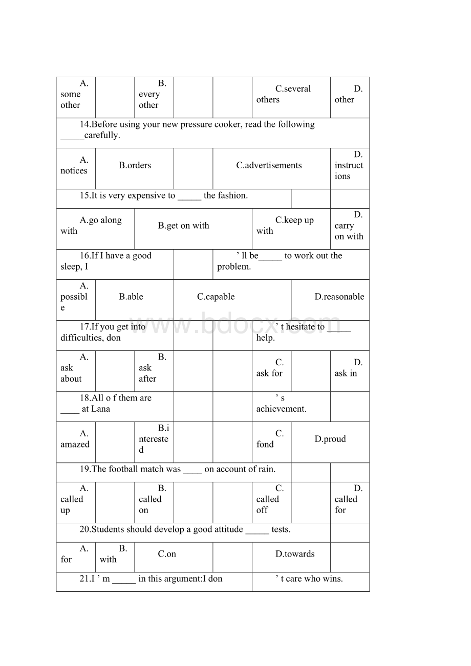 完整word版河南专升本公共英语真题及答案docx.docx_第3页