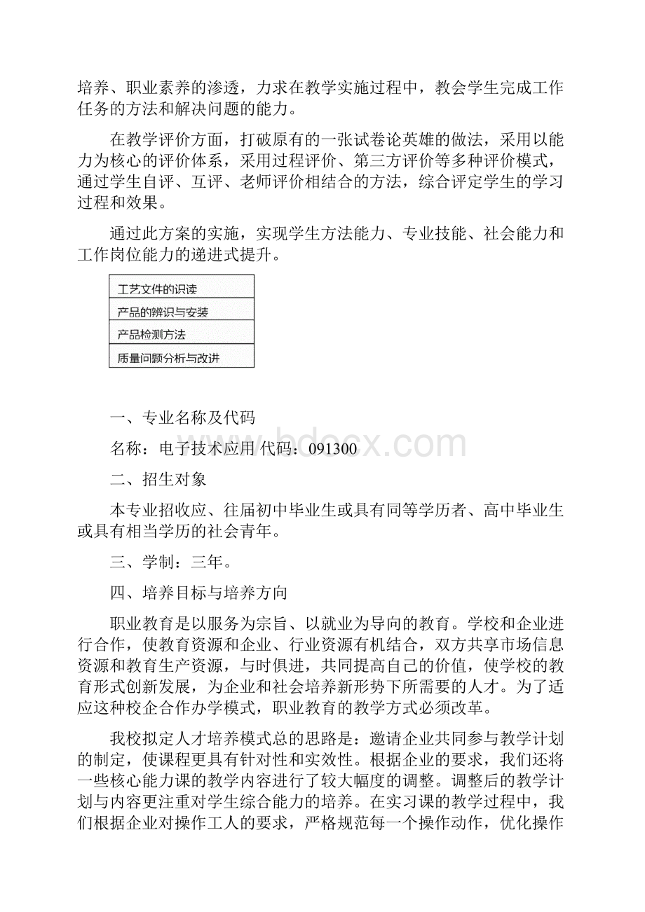 电子技术应用专业人才培养方案修订稿Word格式文档下载.docx_第3页