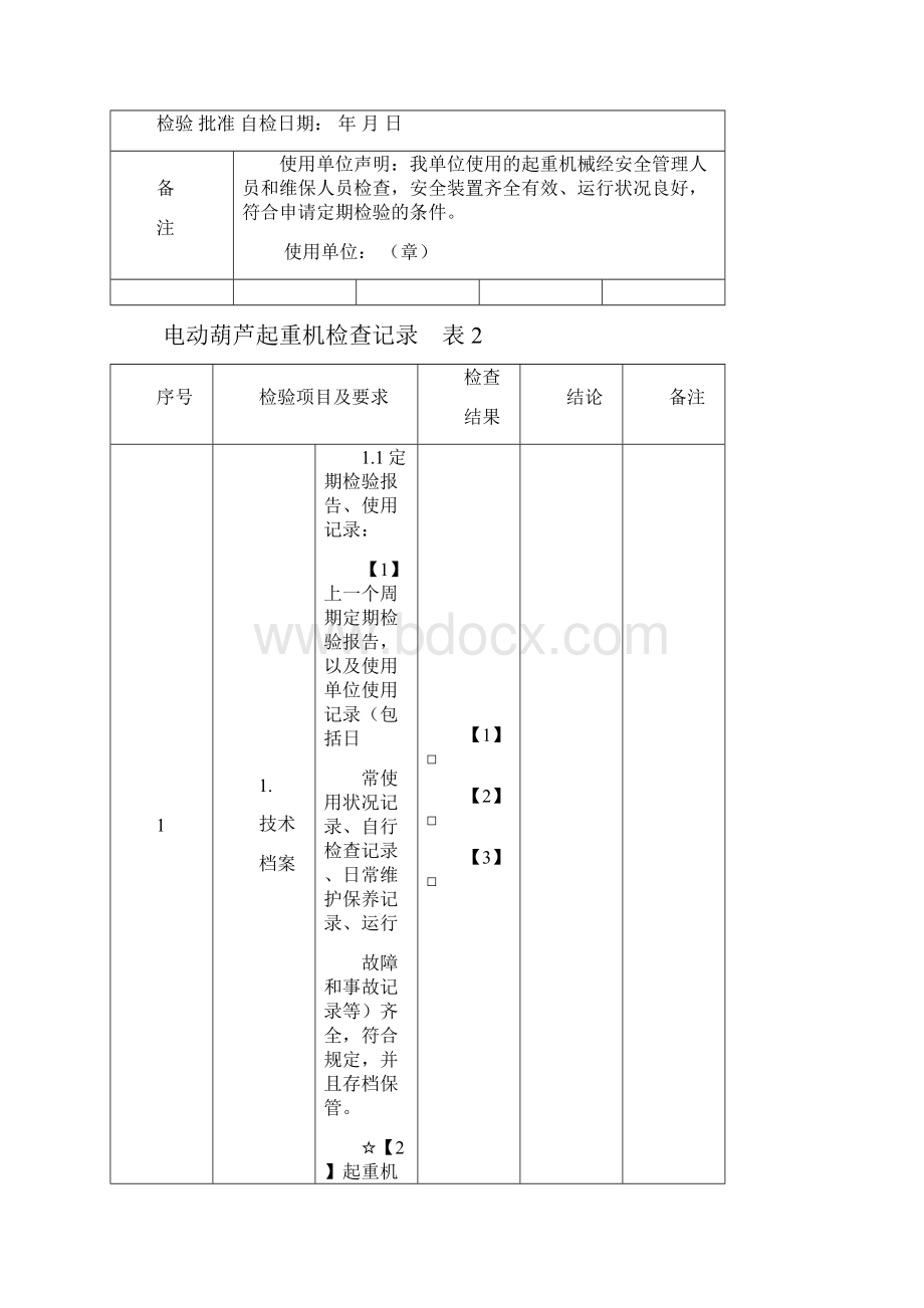 电动葫芦起重机含防爆绝缘自检报告.docx_第3页