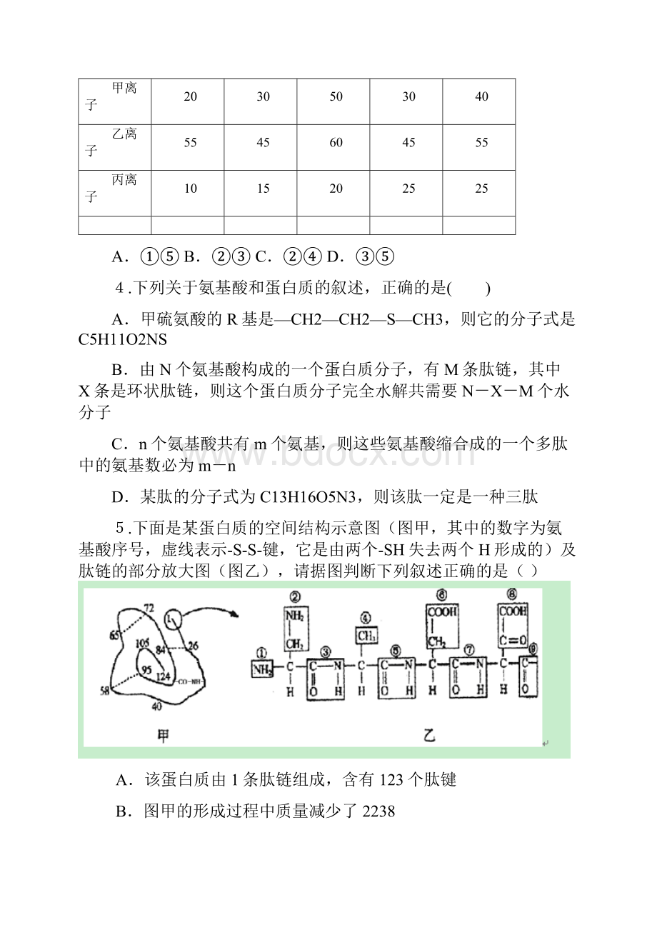 湖南省湘中名校届高三第一次大联考生物试题 Word版含答案Word文件下载.docx_第2页