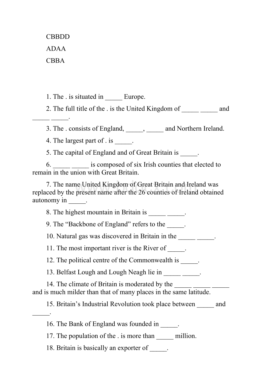 英语国家概况全知识点题库.docx_第3页