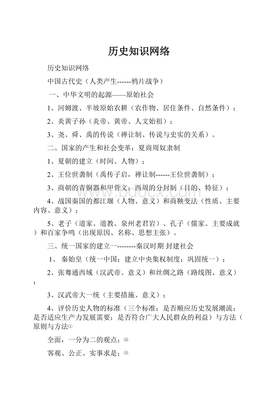 历史知识网络.docx