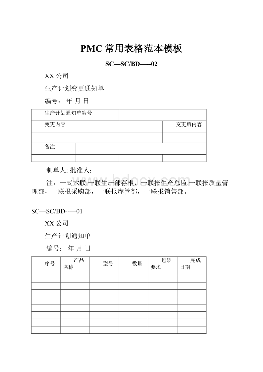 PMC常用表格范本模板Word下载.docx_第1页