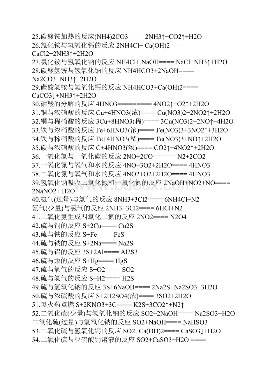 高一至高三化学方程式总结.docx_第2页