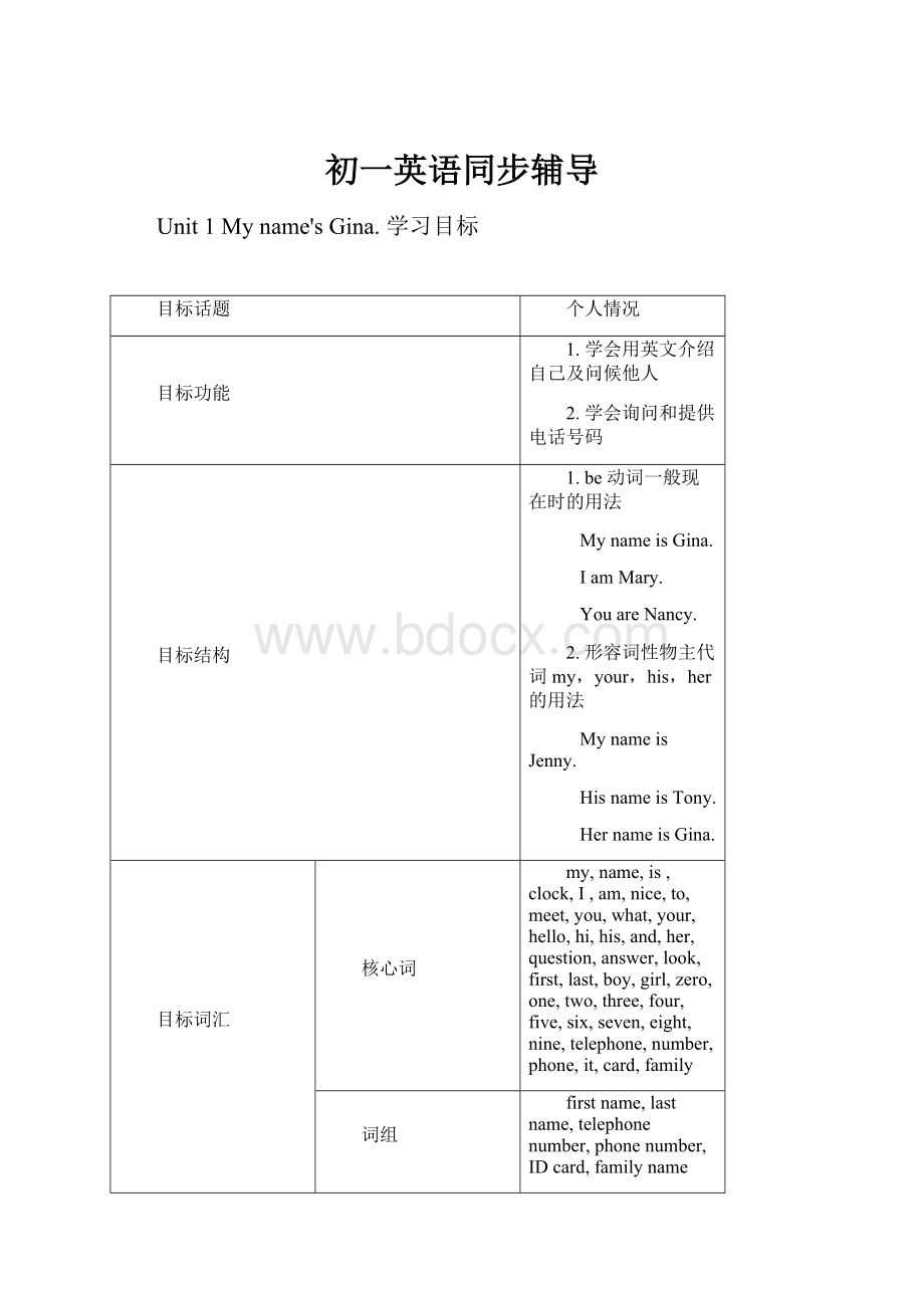 初一英语同步辅导文档格式.docx_第1页