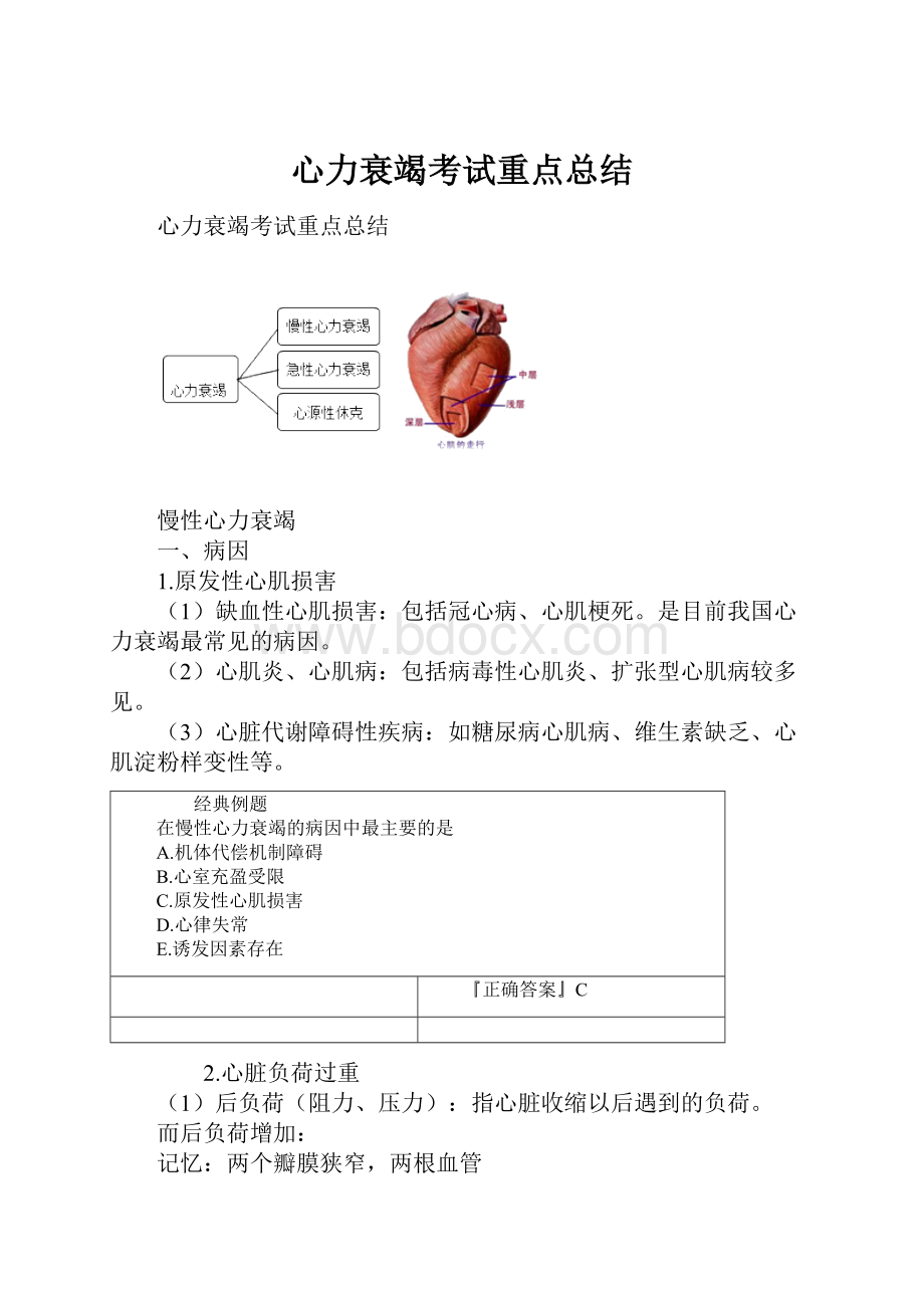 心力衰竭考试重点总结Word文档格式.docx_第1页